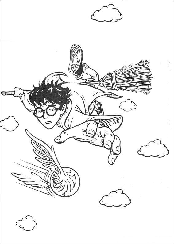 Plansa de colorat cu Harry Potter 131 37